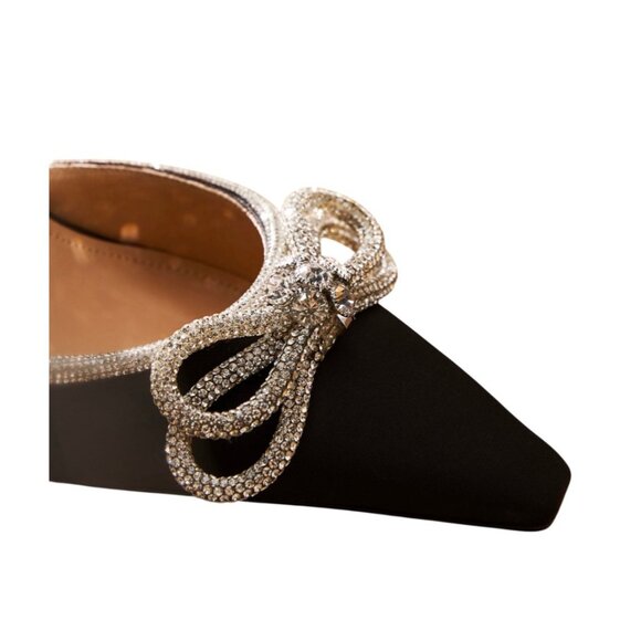 Anthropologie Tony Bianco Elsie Black Satin Heels Size 8 - Picture 5 of 5